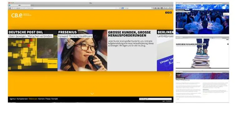 Bild: CB.e AG surft auf neuer Homepage