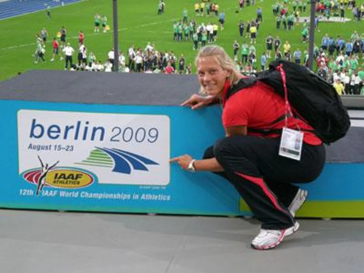 Jennifer Oeser bei der Leichtathletik-WM 2009 in Berlin