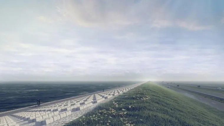 Bild: Modernisierung des Abschlussdeichs: Holcim Coastal liefert neue Quattroblocks