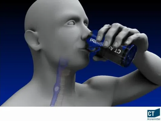 Bild: CT-Firstline-Ticker | Die richtige Methode: 3D-Film zur Einnahme von Tabletten und Kapseln