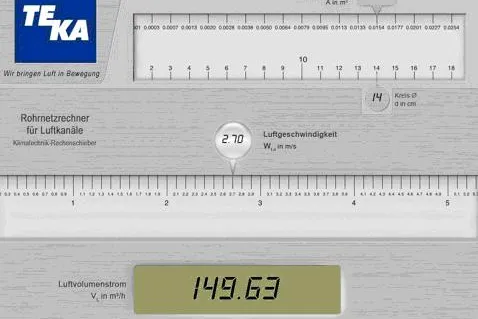 Bild: Elektronischer Rechenschieber liefert Werte für optimale Absaugung
