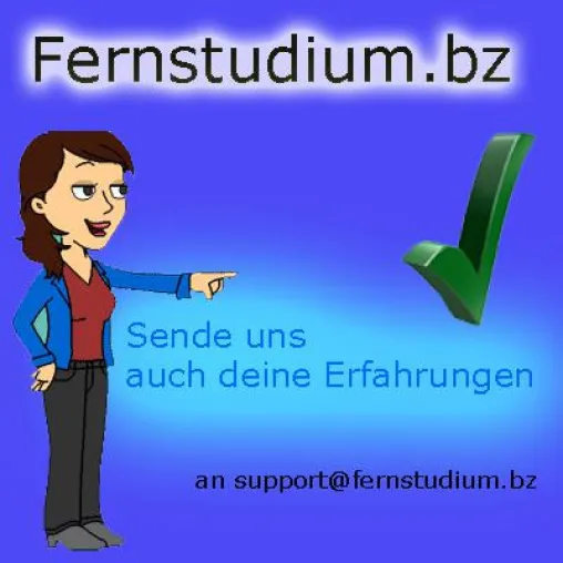 Portal für Erfahrungsberichte aus dem Fernstudium Bild: Portal für Erfahrungsberichte aus dem Fernstudium