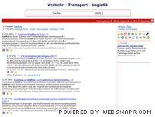 Bild: Die Suchmaschine für Verkehr Transport Logistik integriert Opensearch Plugin.