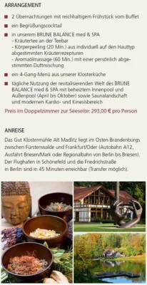 Das Gut Klostermühle - Ein Resort mit Geschichte, Entspannung und Genuss Bild: Das Gut Klostermühle - Ein Resort mit Geschichte, Entspannung und Genuss