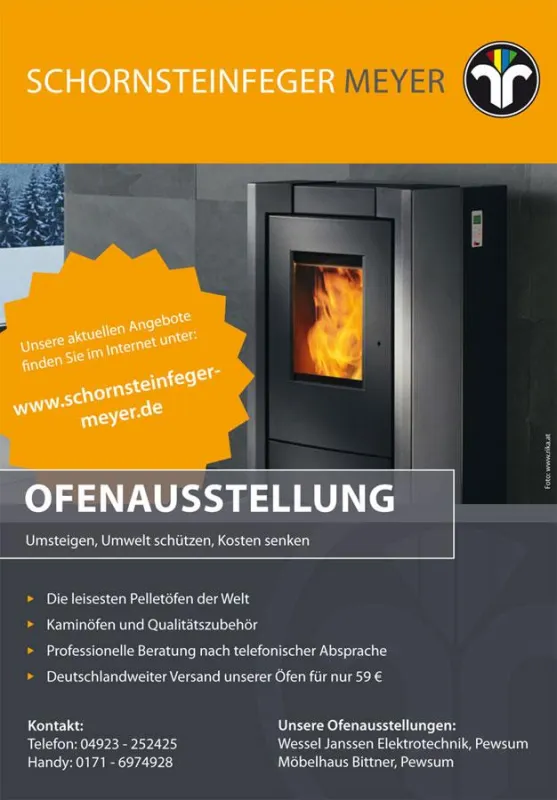 Kamin- und Pelletofenausstellung in Pewsum