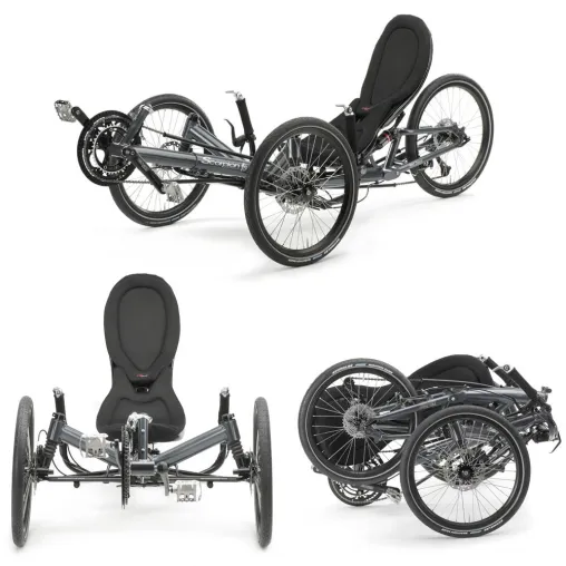 Bild: Eurobike 2008 Weltpremiere - Voll gefedertes, faltbares Tourendreirad Scorpion fs von HP Velotechnik
