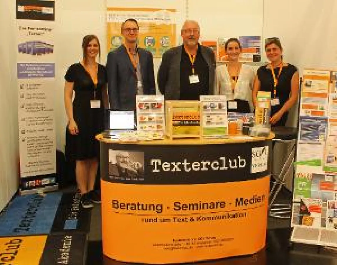 Der Texterclub-Stand auf der CO-REACH 2017 (© Julia Höß)