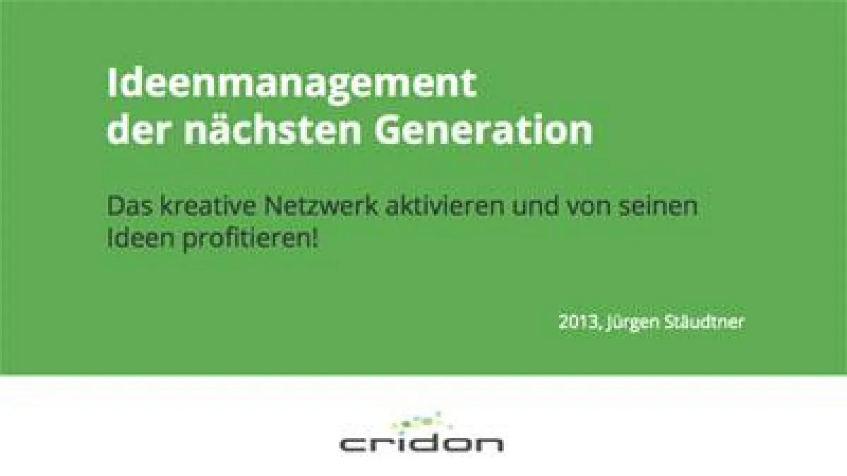 Ideenmanagement der nächsten Generation