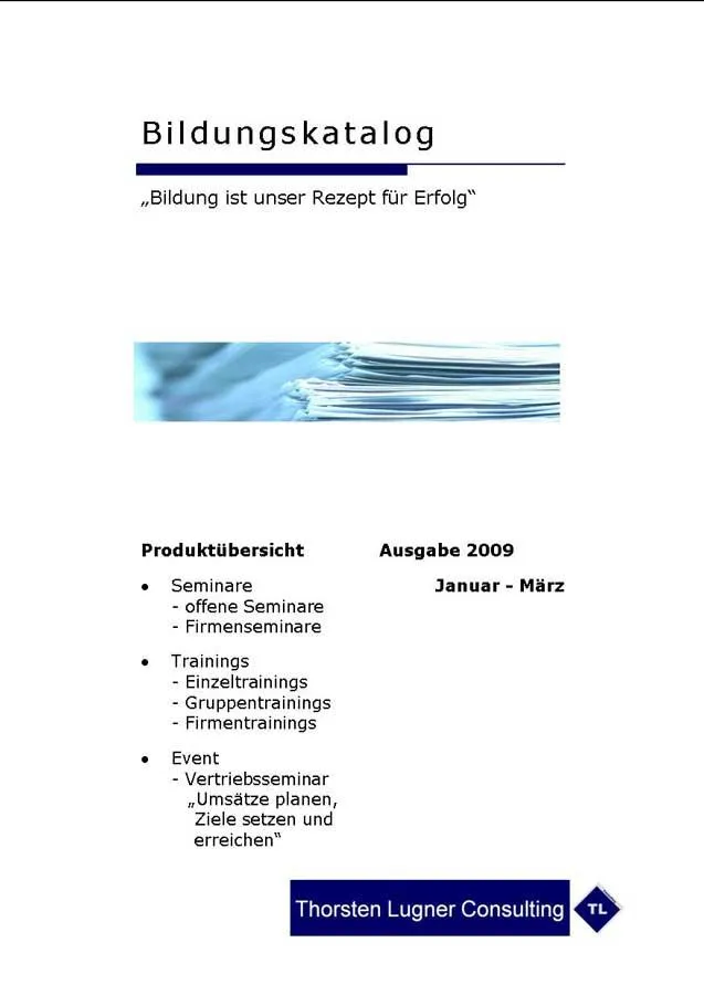 Bildungskatalog 01-2009