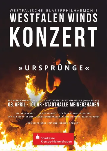 Bild: Westfalen Winds konzertiert in Meinerzhagen - Vorverkauf begonnen