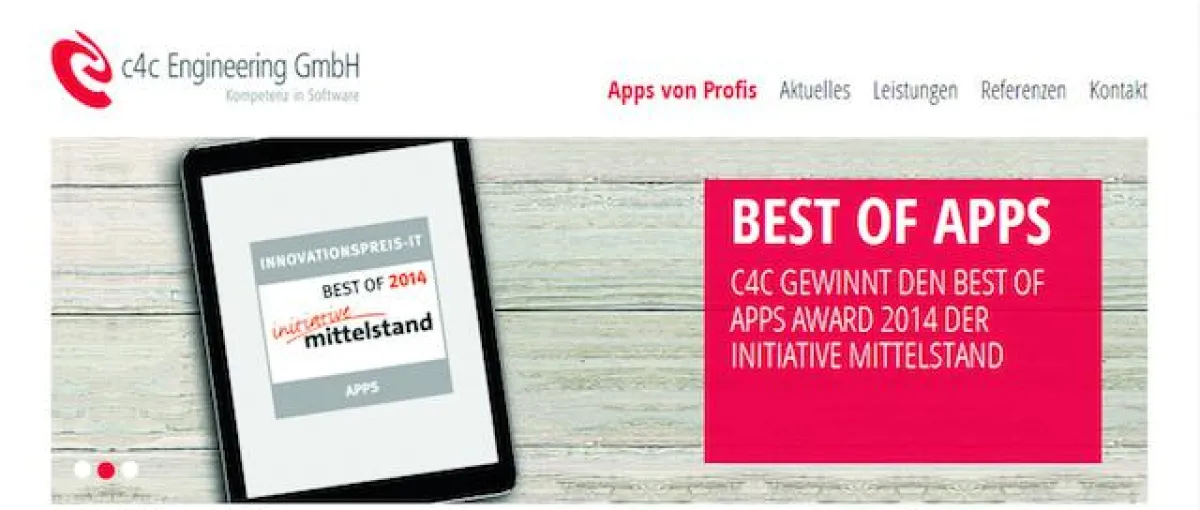 Die neue Homepage von c4c Engineering