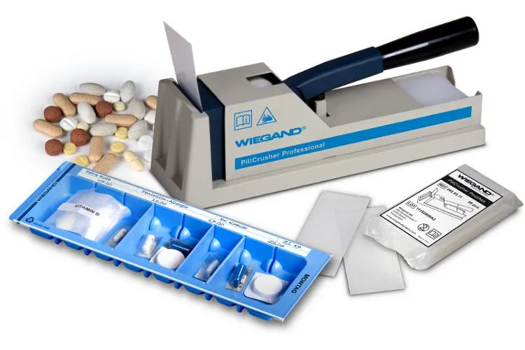 Tabletten leicht, schnell und hygienisch einwandfrei zerkleinern – Robuster Helfer von Wiegand System Bild: Tabletten leicht, schnell und hygienisch einwandfrei zerkleinern – Robuster Helfer von Wiegand System