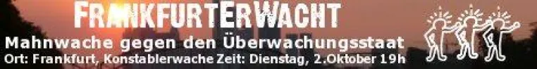 Bild: Pressemitteilung zur Mahnwache am 2ten Oktober in Frankfurt