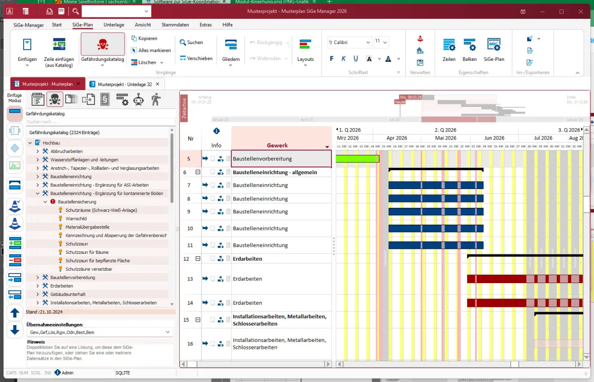 Der SiGe-Manager 2026 rationalisiert und vereinfacht die Erstellung von SiGe-Plänen (© Weise Software GmbH)