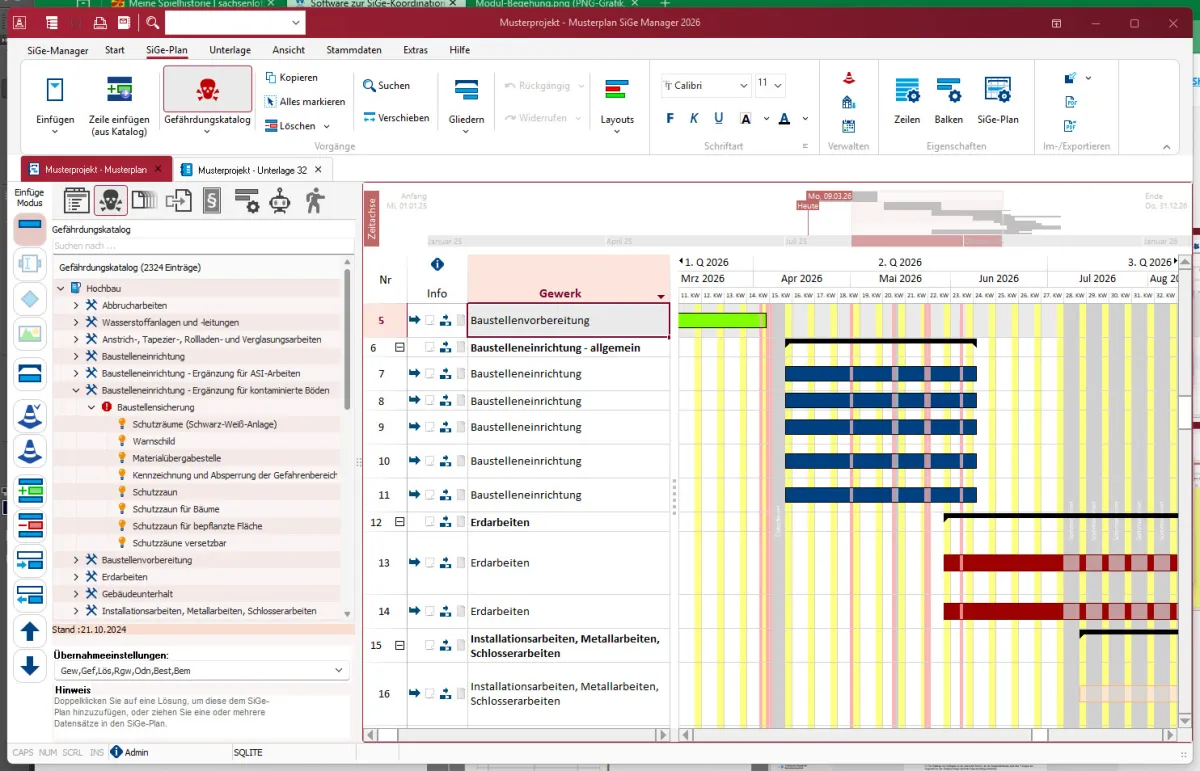 Der SiGe-Manager 2026 rationalisiert und vereinfacht die Erstellung von SiGe-Plänen (© Weise Software GmbH)