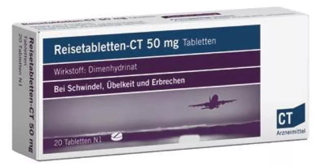 Bild: CT-Firstline-Ticker - Gute Reise - Reisetabletten-CT 50 mg Tabletten neu bei CT Arzneimittel