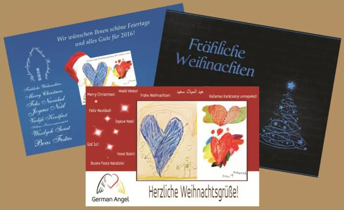 Weihnachtliche Motive der Flüchtlingskinder