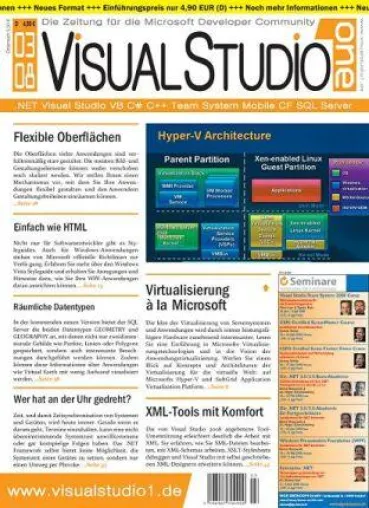 Bild: Fachzeitschrift Visual Studio One - Optimierung von Anwendungsoberflächen