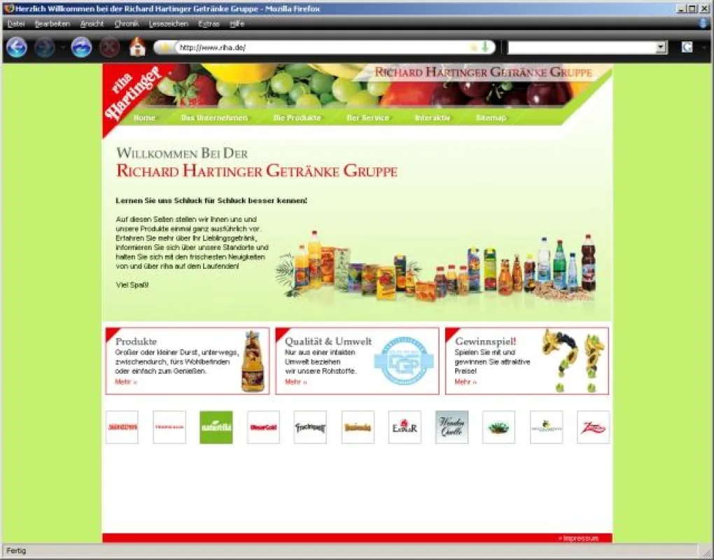 Frisch und spritzig: Die neue Website der Riha Getränke Gruppe