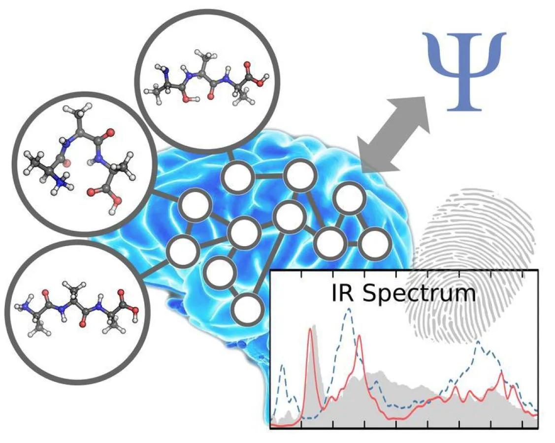 Die Forscher haben mittels künstlicher Intelligenz einen Weg gefunden, chemische Simulationen massiv zu beschleunigen. (Copyright: Philipp Marquetand)