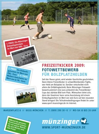 Zeichen & Wunder kickt für Sport Münzinger und die Abendzeitung Bild: Zeichen & Wunder kickt für Sport Münzinger und die Abendzeitung