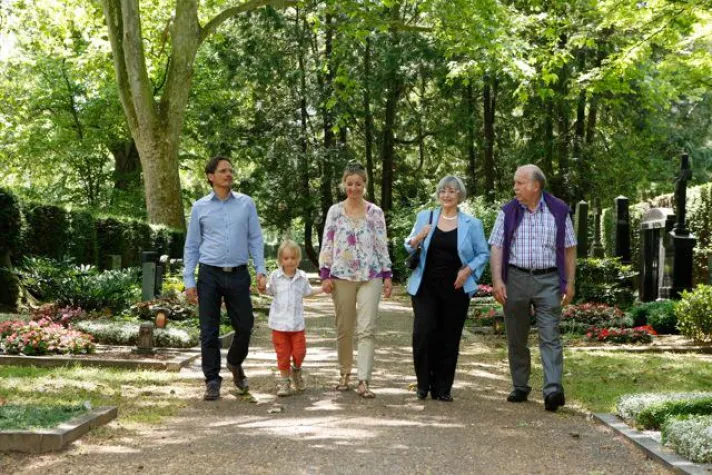 Bild: Frühlingserwachen auf dem Friedhof