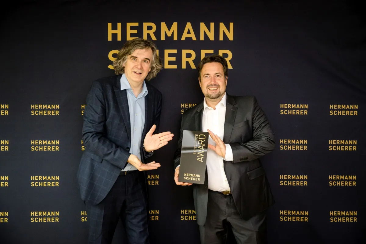 Preisverleihung mit Hermann Scherer (© Dominik Pfau)