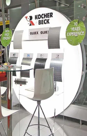 Bild: Kocher+Beck präsentierte sich auf der labelexpo 2011 in Brüssel