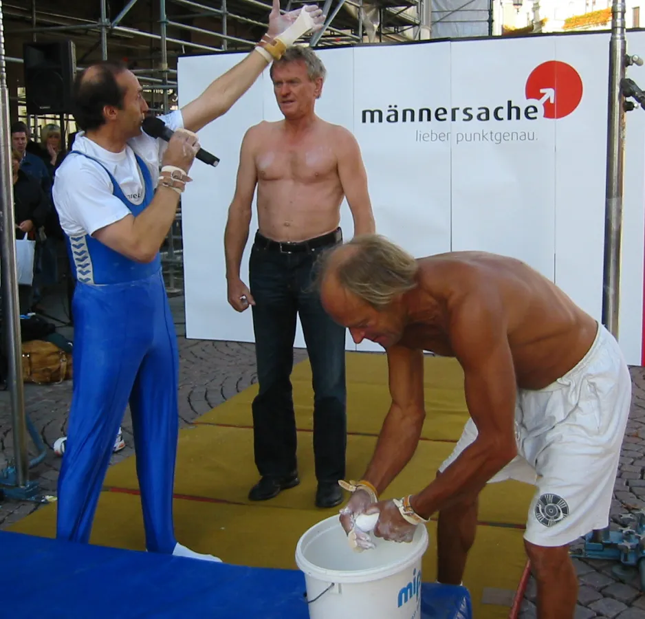 Eberhard Gienger, Sepp Maier und Bernd Effing