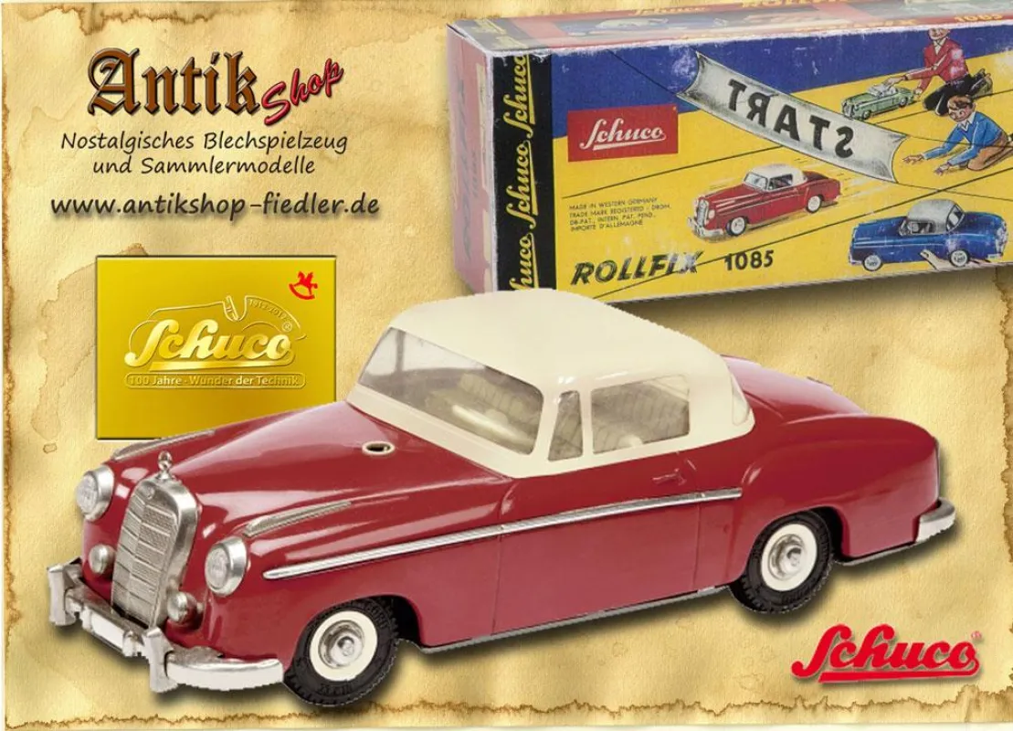 Nostalgisches Blechspielzeug im Antikshop-Fiedler