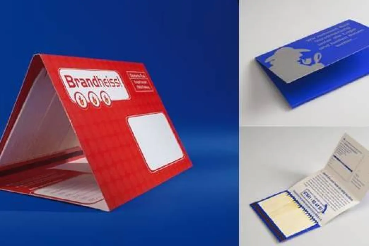 Hotcard: der einzige Selfmailer mit 20 großen Zündhölzern und Response-Element