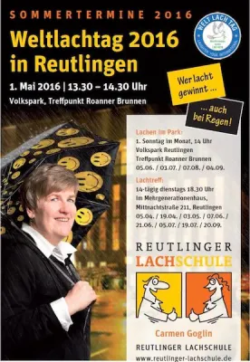 Bild: Am 1. Mai 2016 zum Weltlachtag in Reutlingen
