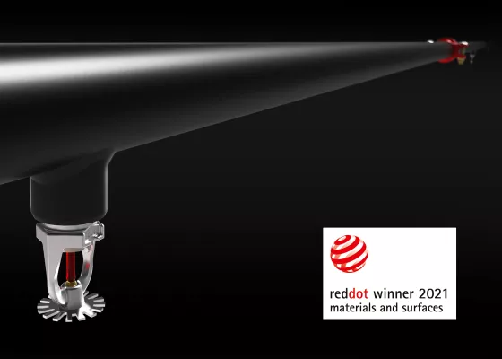 Bild: Minimax erhält Red Dot Award für polymerveredeltes Fendium Rohr