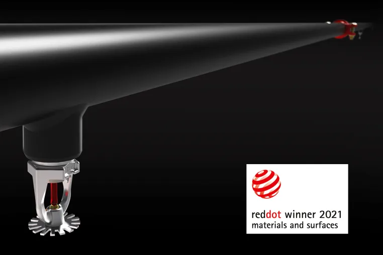 Bild: Minimax erhält Red Dot Award für polymerveredeltes Fendium Rohr