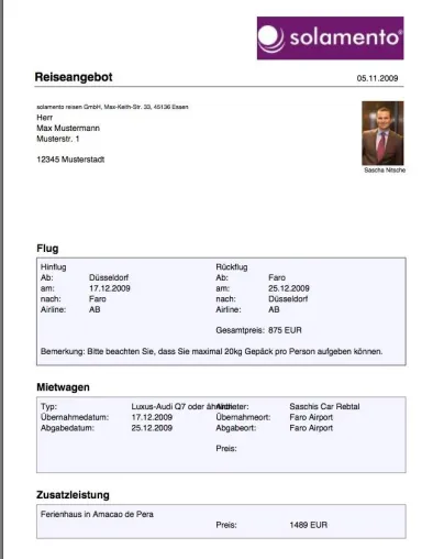 Bild: solamento erleichtert das Erstellen von Reiseangeboten