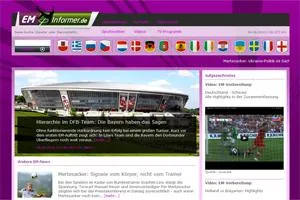 Neu für Fußball-Fans: EM-INFORMER zeigt alle Nachrichten auf einen Blick Bild: Neu für Fußball-Fans: EM-INFORMER zeigt alle Nachrichten auf einen Blick