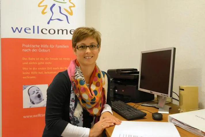 Bild: Silke Haller koordiniert die wellcome-Engel