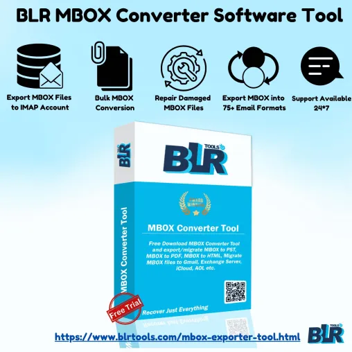 Bild: Das BLR MBOX Converter Tool bietet eine Ein-Klick-Lösung zum Exportieren von MBOX-Dateien
