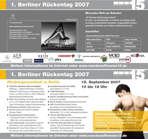 Bild: Countdown in Berlin für mehr Rückengesundheit in Deutschland