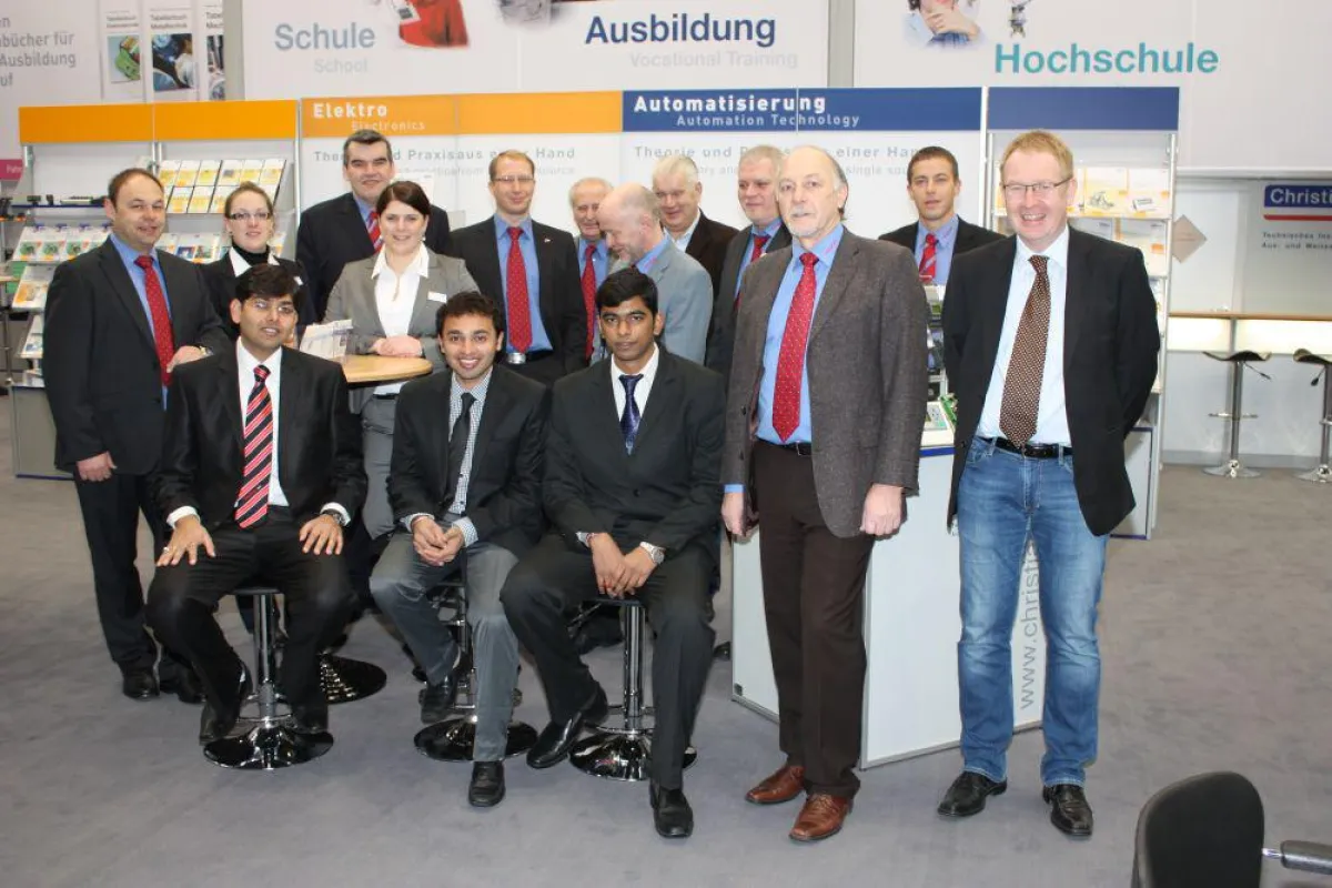 Das Christiani Team berät auf der Hannover Messe 2013 rund um das Thema technische Bildung.