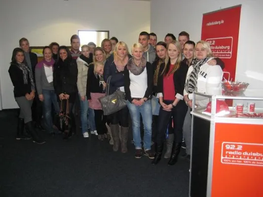 Bild: Willy-Brandt-Berufskolleg auf Sendung bei Radio Duisburg