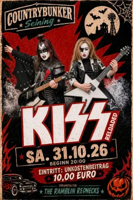 Bild: KISS Reloaded bringen Halloween-Rock mit Rauch, Feuer und original KISS-Makeup in den Countrykeller Seining