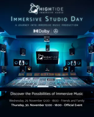 Bild: "Immersive Studio Day" bei High Tide – Immersive Audio - Einladung zum Networking in der Welt des 3D-Audios
