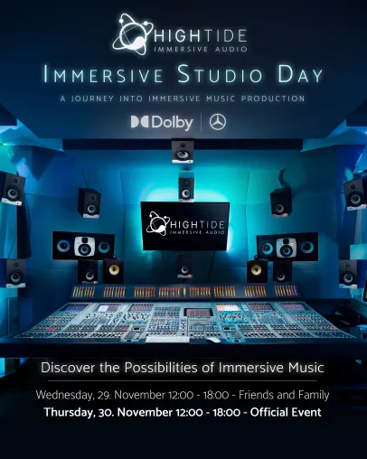 Bild: "Immersive Studio Day" bei High Tide – Immersive Audio - Einladung zum Networking in der Welt des 3D-Audios