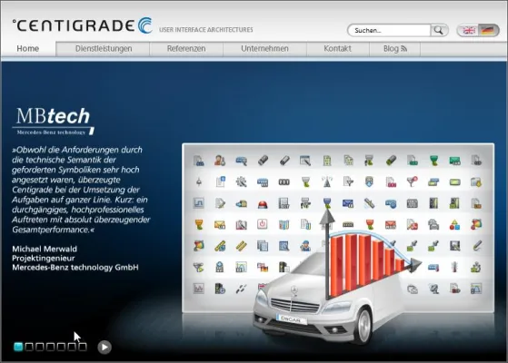 Bild: Centigrade präsentiert Gallery Viewer auf der Firmenhomepage