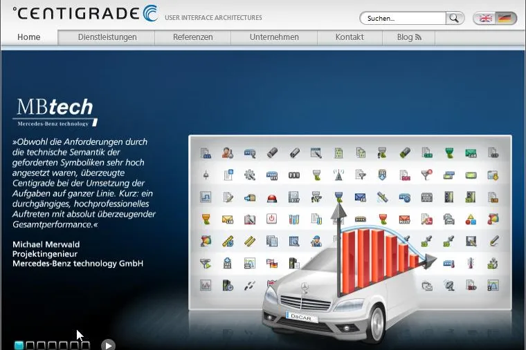 Centigrade präsentiert Gallery Viewer auf der Firmenhomepage Bild: Centigrade präsentiert Gallery Viewer auf der Firmenhomepage