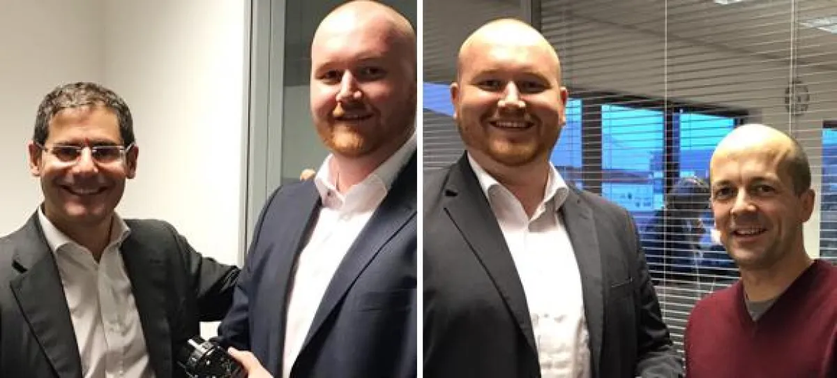 Johannes Zurin (Mitte), Sales Manager EMEA bei SVS-Vistek freut sich über die Vertragsunterzeichnung