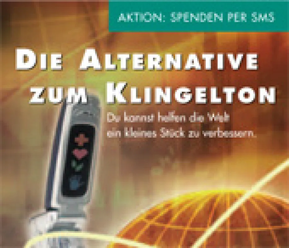 Flyer zur SMS-Spendenaktion