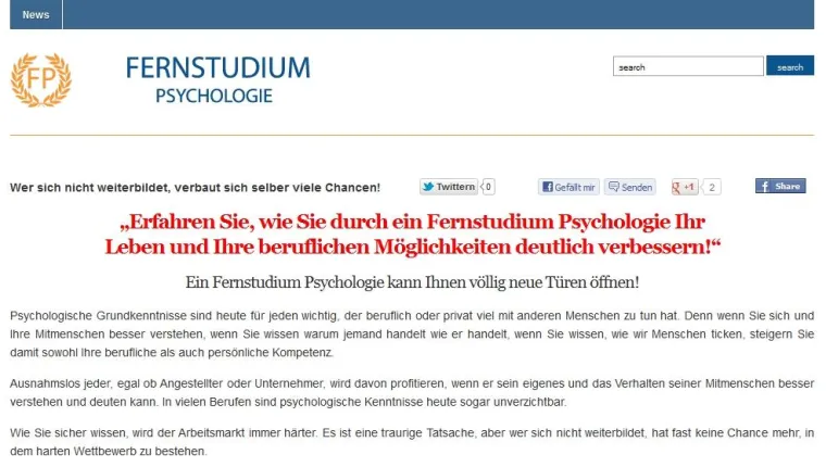 Bild: Fernstudium Psychologie - Eine Weiterbildung mit vielen Vorteilen