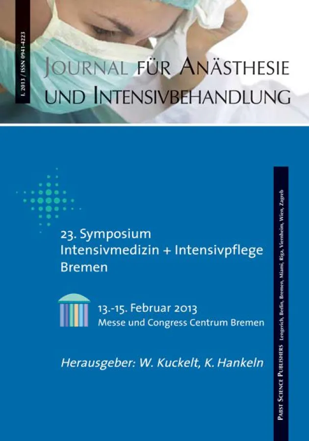 Journal für Anästhesie und Intensivbehandlung 1/2013